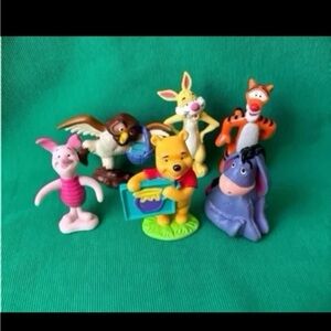 Winnie the Pooh Hundred Acres Wood figure Nursery Decor cake topper lot